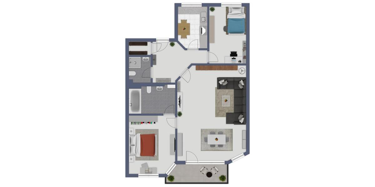 Etagenwohnung Leverkusen Bergisch Neukirchen - 3 Zimmer, 94 m&sup2;, 890&euro; | Angebot:24751895