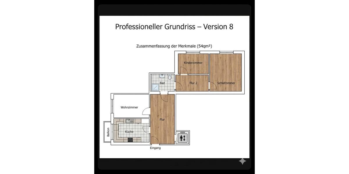 Etagenwohnung Düsseldorf Flingern Süd - 3 Zimmer, 54 m&sup2;, 229.000&euro; | Angebot:25750798