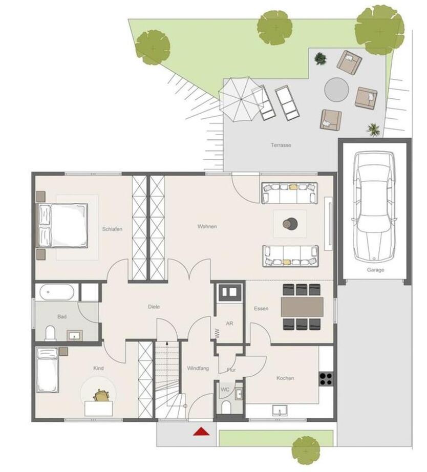 Freundliches 5,5-Zimmer-Haus mit Terrasse, Kamin, Pool und Sauna