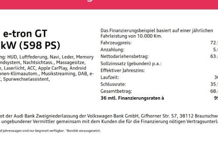 Audi e-tron GT 61.761 km 70.599 &euro; Wuppertal 42109