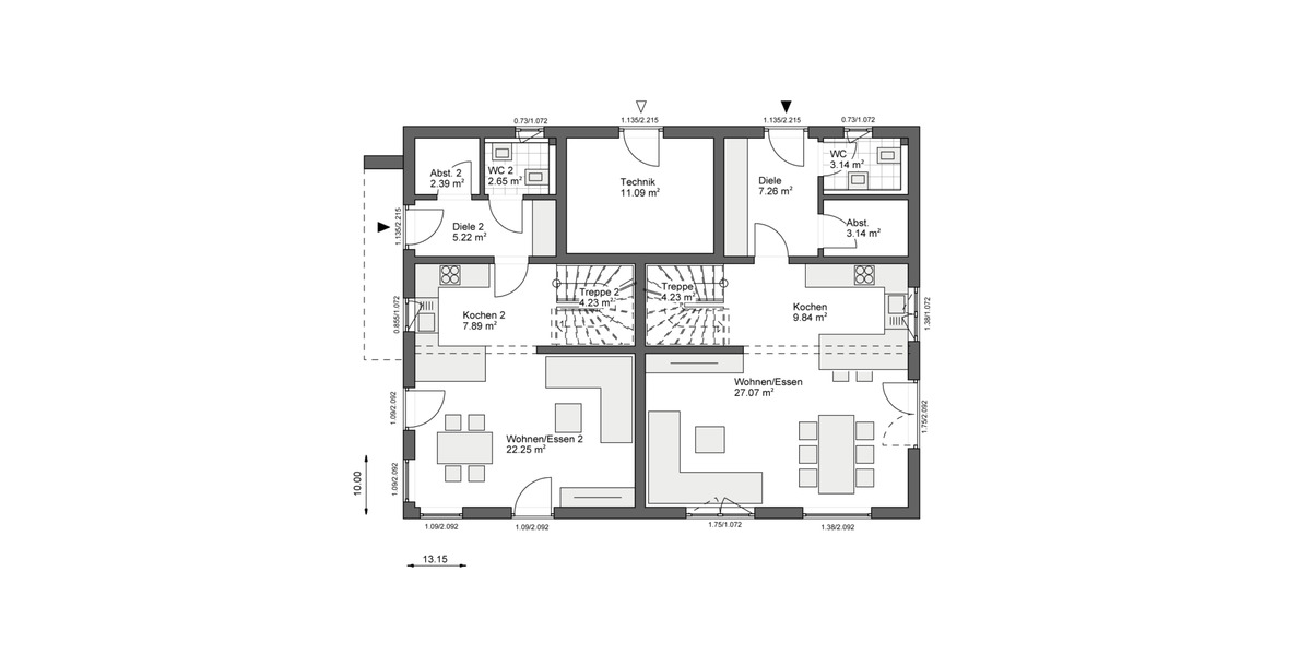 Hier ist Platz für 2 Familien! Neubau mit KfW Förderung! inklusive 1000 m² Grundstück 6 zimmer