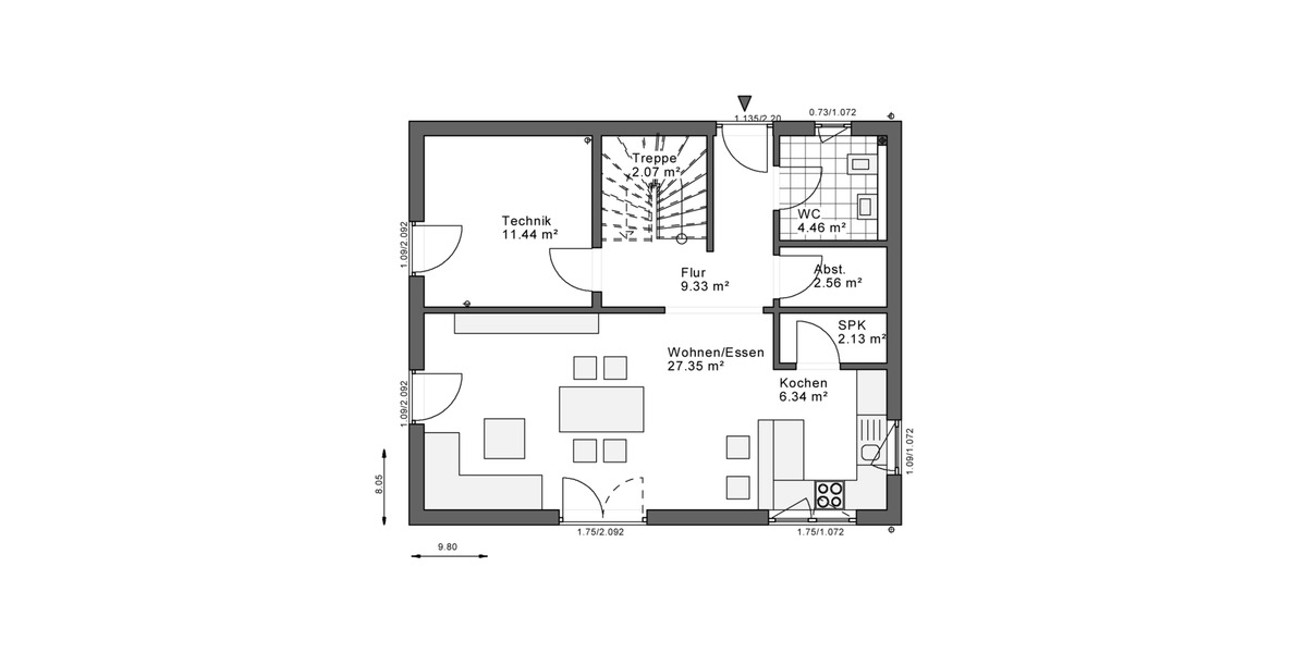 Einfamilienhaus Ennepetal - 3 Zimmer, 132 m&sup2;, 1.600&euro; | Angebot:25082070