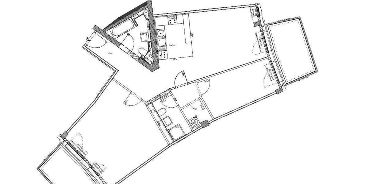 Etagenwohnung Düsseldorf Flingern Nord - 3 Zimmer, 108 m&sup2;, 1.739&euro; | Angebot:24728196