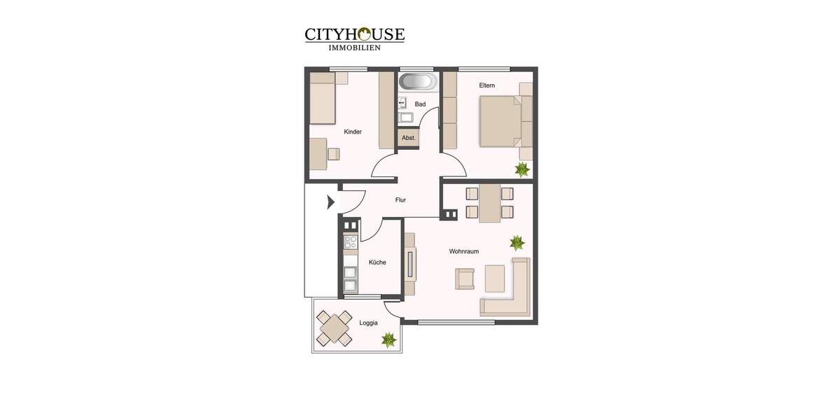 Etagenwohnung Köln / Kalk Kalk - 3 Zimmer, 73 m&sup2;, 290.000&euro; | Angebot:25898849