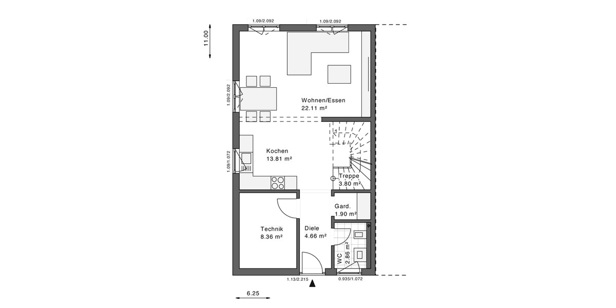 Doppelhaushälfte Neuss Gnadental - 3 Zimmer, 115 m&sup2;, 1.899&euro; | Angebot:24453832