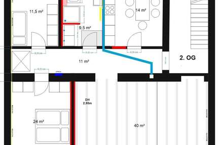 Wohnung Düsseldorf Flingern Nord - 3 Zimmer, 103 m&sup2;, 1.640&euro; | Angebot:27691944