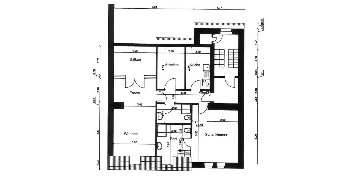 Dachgeschoßwohnung Düsseldorf Oberbilk - 3 Zimmer, 102 m&sup2;, 666.700&euro; | Angebot:26995092