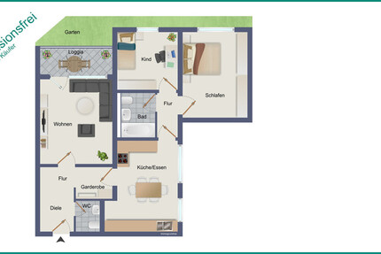 HÜBSCHE 3-ZIMMER-EIGENTUMSWOHNUNG - KURZFRISTIG BEZIEHBAR - MIT TOLLEM ZUSCHNITT UND BALKON IN RADEVORMWALD, PROVISIONSFREI! - Wohnung Radevormwald | Angebot:27261879