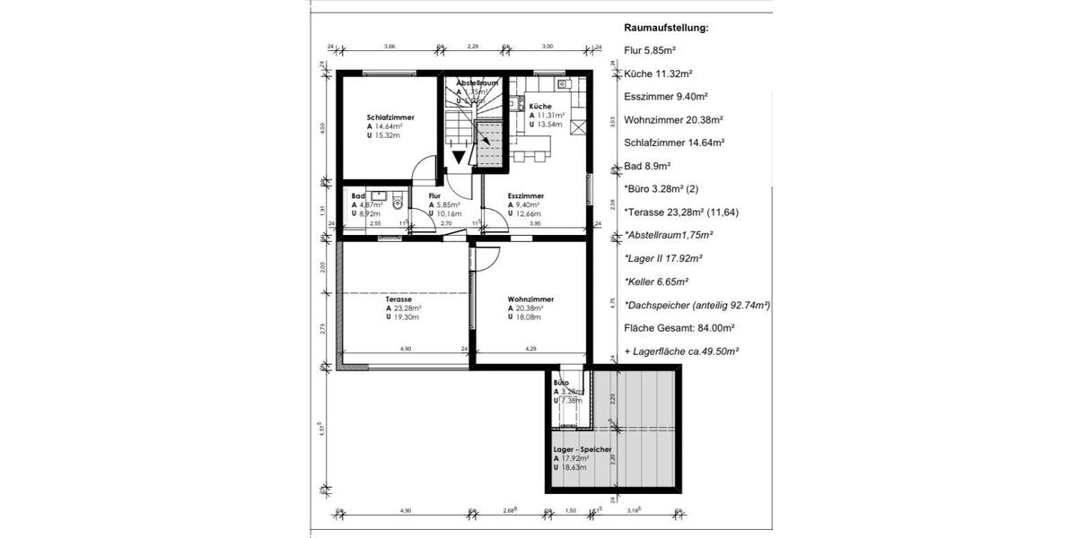 Etagenwohnung Hückeswagen - 2.5 Zimmer, 84 m&sup2;, 270.000&euro; | Angebot:23706440