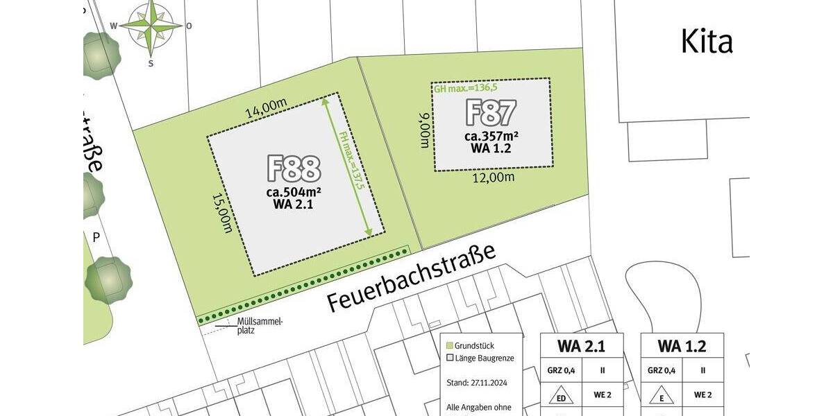 Grundstück Leverkusen Steinbüchel - 214.200&euro; | Angebot:25735102