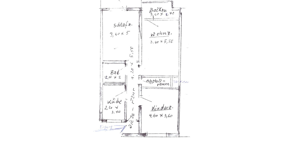 Etagenwohnung Leverkusen Wiesdorf - 3 Zimmer, 81 m&sup2;, 180.000&euro; | Angebot:25773574