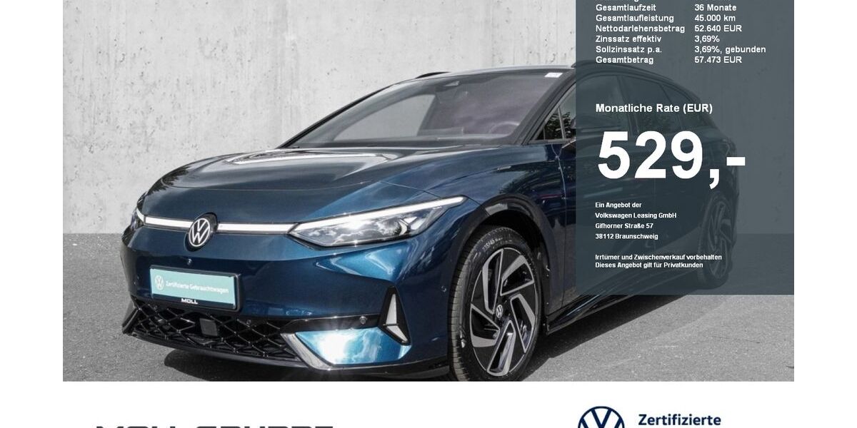 VW ID.7 5.419 km 52.640 € Düsseldorf 40474