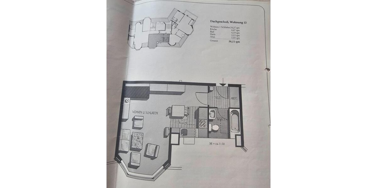Dachgeschoßwohnung Neuss Augustinusviertel - 1 Zimmer, 37 m&sup2;, 100.000&euro; | Angebot:27023352