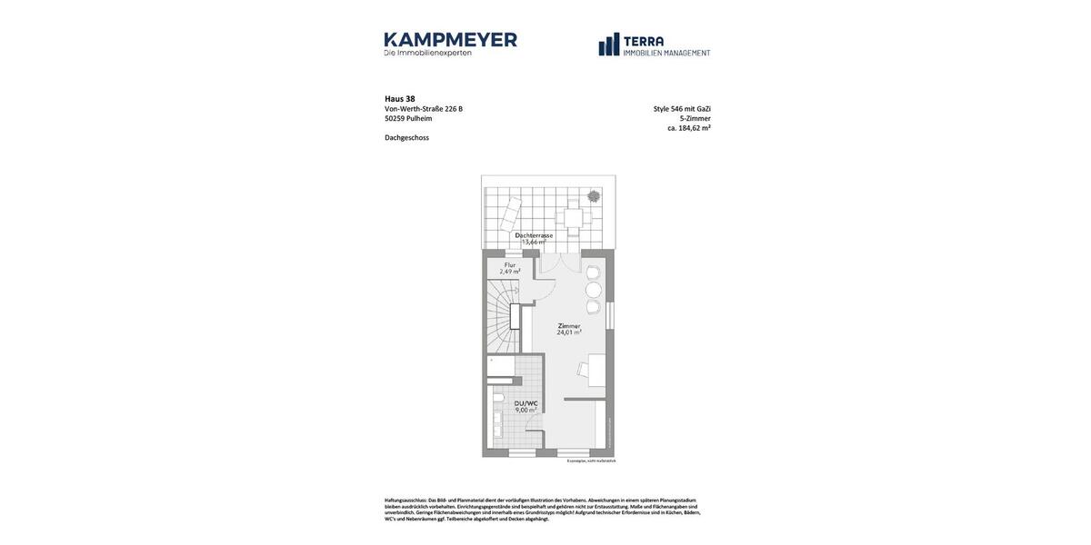 Doppelhaushälfte Pulheim - 5 Zimmer, 185 m&sup2;, 2.440&euro; | Angebot:24713515