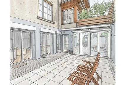 Köln, mitten drin und trotzdem absolut ruhig großzügige 3 Zimmer, ca. 116 m² mit ca. 39 m² große Terrasse und eigenem PKW-Stellplatz vor der Tür - Wohnung Köln Innenstadt | Angebot:25999691