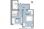 Etagenwohnung Düsseldorf Derendorf - 2 Zimmer, 44 m&sup2;, 713&euro; | Angebot:26451000