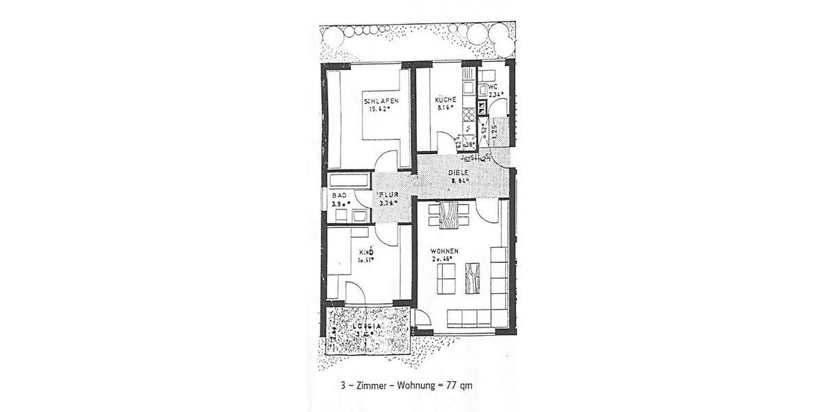 Etagenwohnung Remscheid Lüttringhausen - 3 Zimmer, 77 m&sup2;, 189.000&euro; | Angebot:27541002