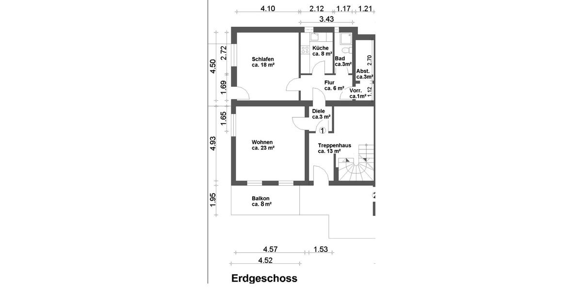 Etagenwohnung Hattingen Blankenstein - 2.5 Zimmer, 65 m&sup2;, 650&euro; | Angebot:24842464