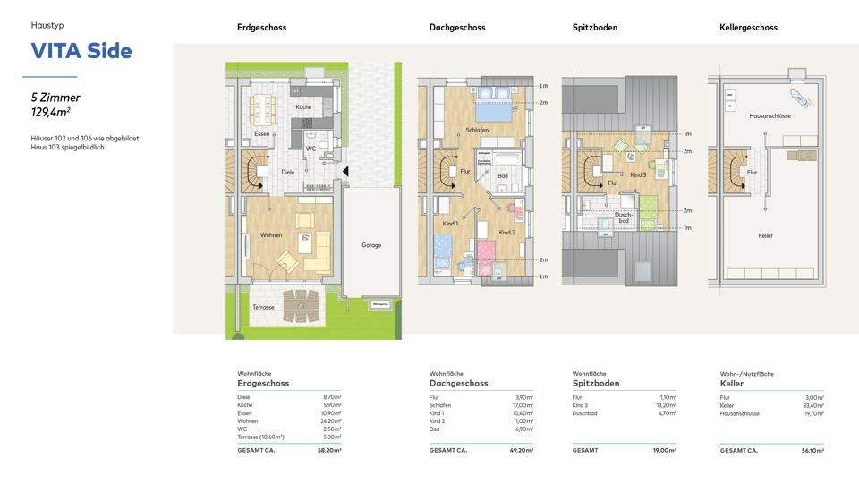 Doppelhaushälfte Leverkusen Steinbüchel - 5 Zimmer, 129 m&sup2;, 738.000&euro; | Angebot:25735110