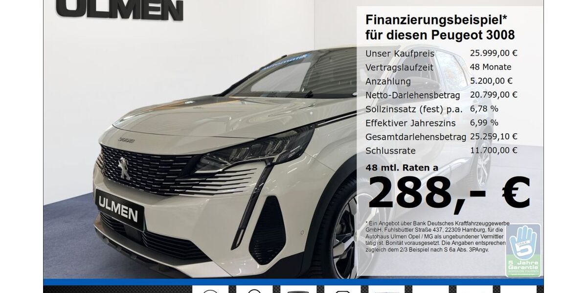 Peugeot 3008 16.340 km 25.999 &euro; Düsseldorf 40231