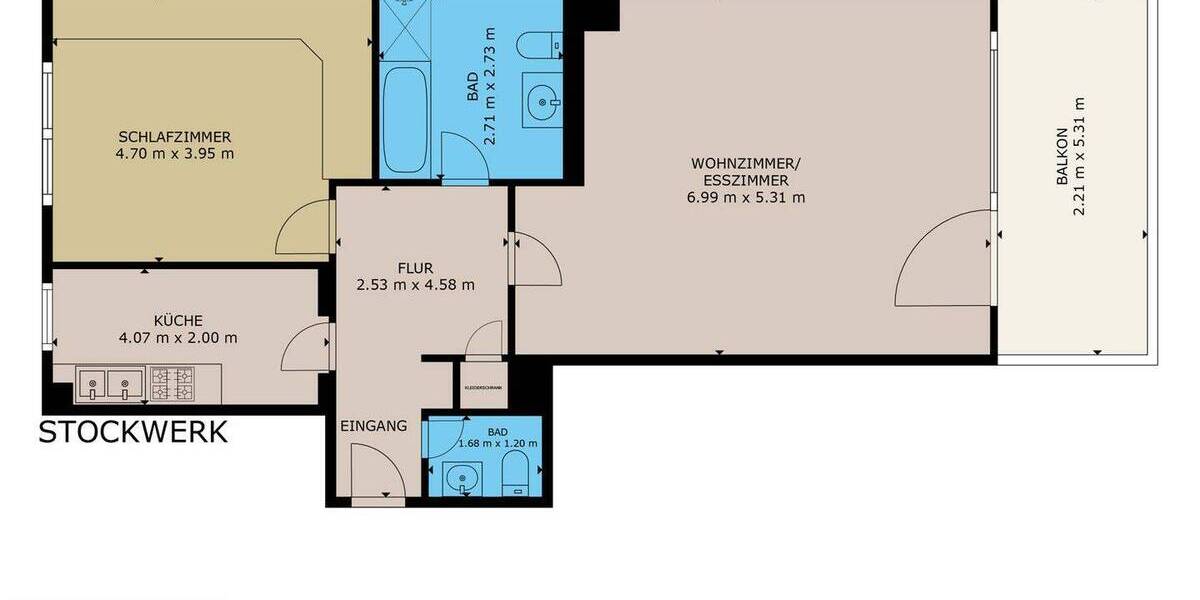 Etagenwohnung Essen Stadtkern - 2 Zimmer, 78 m&sup2;, 225.000&euro; | Angebot:26377390
