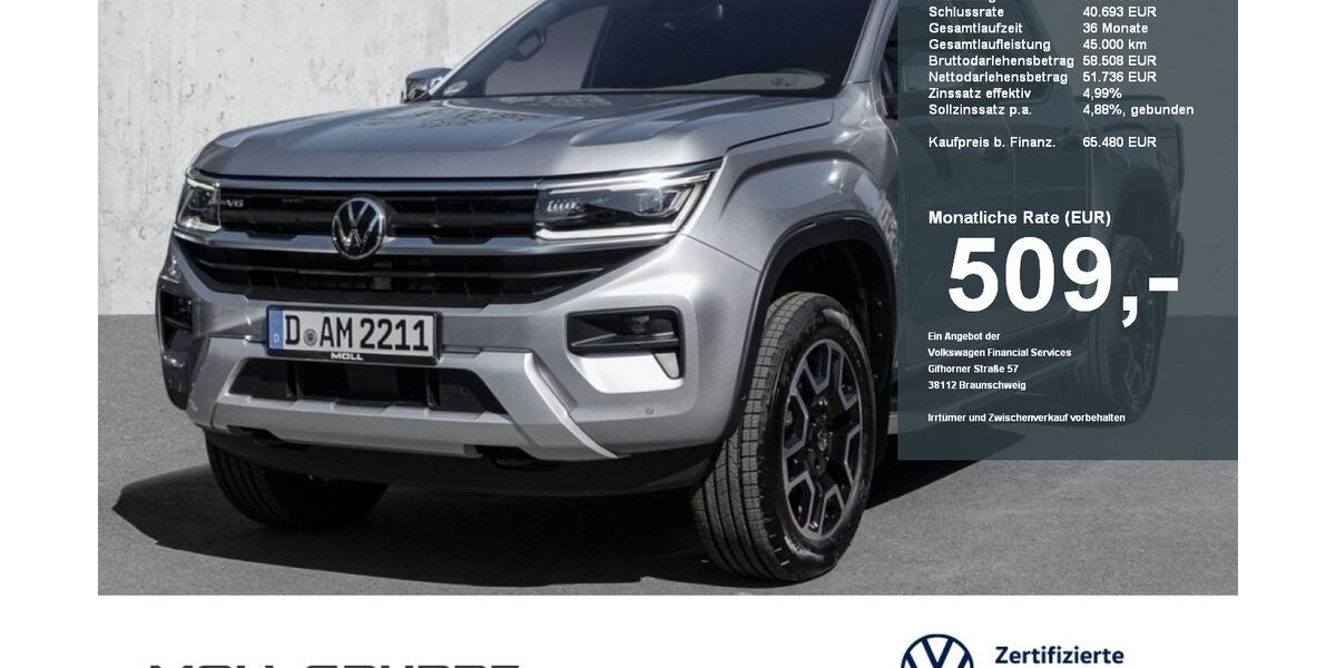 VW Amarok 2.412 km 57.980 € Düsseldorf 40474