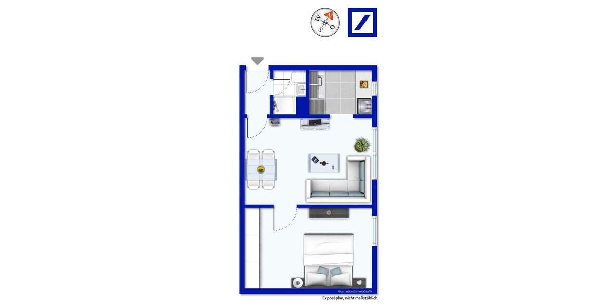 Etagenwohnung Hilden Forstbach - 2 Zimmer, 39 m&sup2;, 109.000&euro; | Angebot:24793809