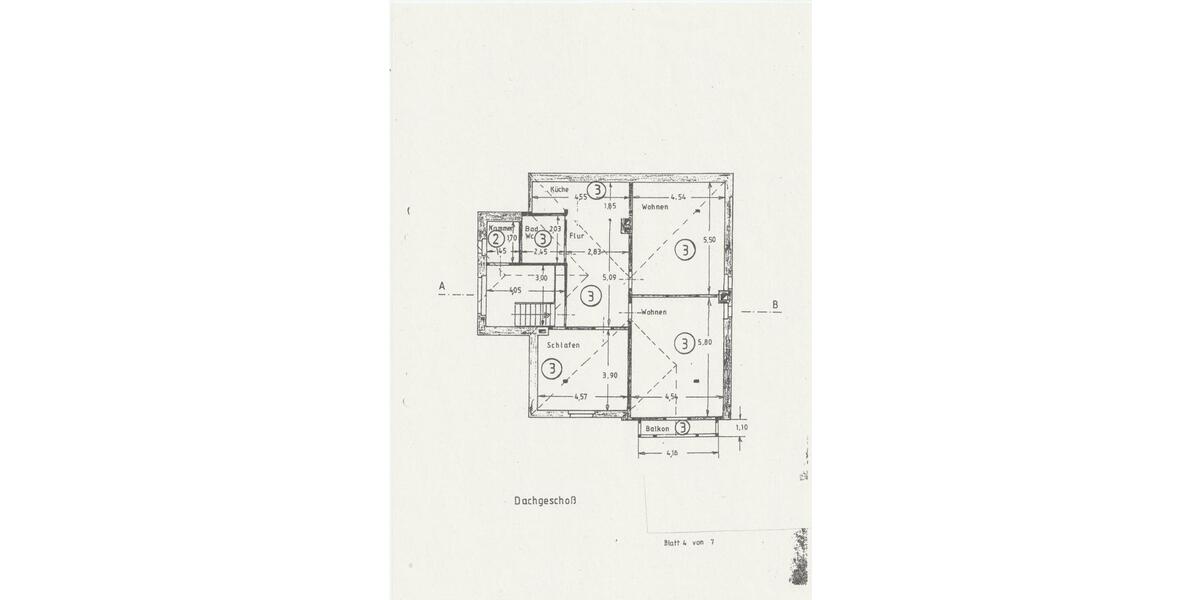 Dachgeschoßwohnung Remscheid Lüttringhausen - 3 Zimmer, 95 m&sup2;, 720&euro; | Angebot:24839162