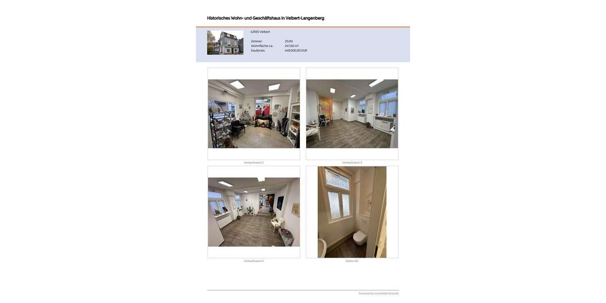 Mehrfamilienhaus, Wohnhaus Velbert Langenberg Langenberg - 2 Zimmer, 247 m&sup2;, 399.000&euro; | Angebot:24483838