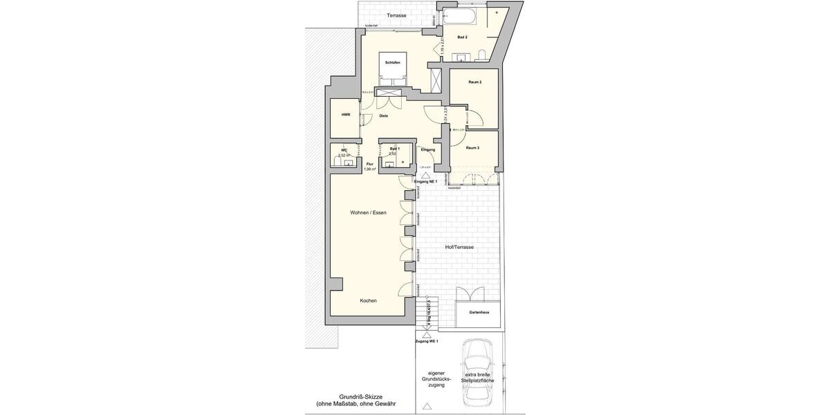Köln, mitten drin - trotzdem absolut ruhig außergewöhnliche 3-Zimmer Wohnung, ca. 100 m² große Terrasse und Stellplatz - Terrassenwohnung Köln Innenstadt | Angebot:26664145
