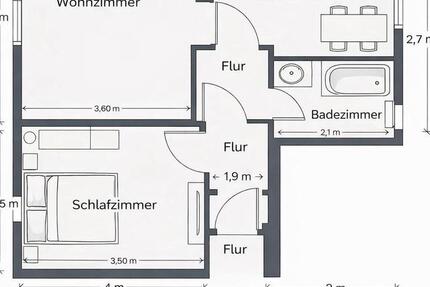 Wohnung Essen Stadtbezirk II - 2 Zimmer, 47 m&sup2;, 532&euro; | Angebot:25271186