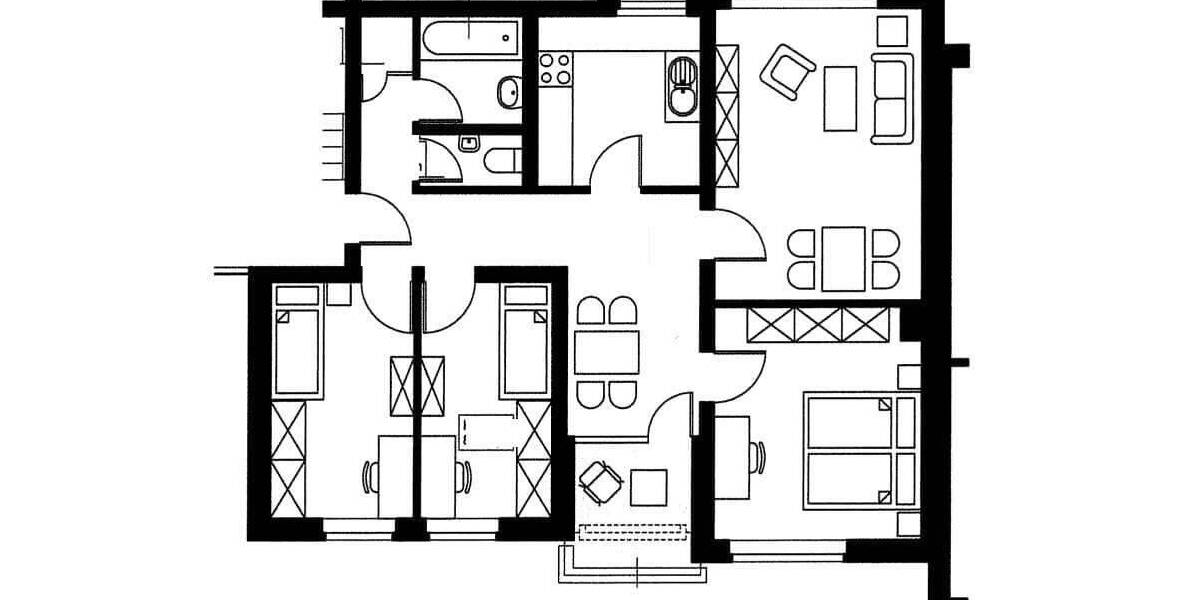 Etagenwohnung Köln Seeberg - 4 Zimmer, 80 m&sup2;, 832&euro; | Angebot:25801105