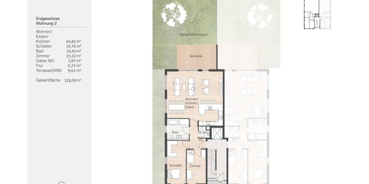 Etagenwohnung Langenfeld Reusrath - 4 Zimmer, 128 m&sup2;, 689.000&euro; | Angebot:23986756