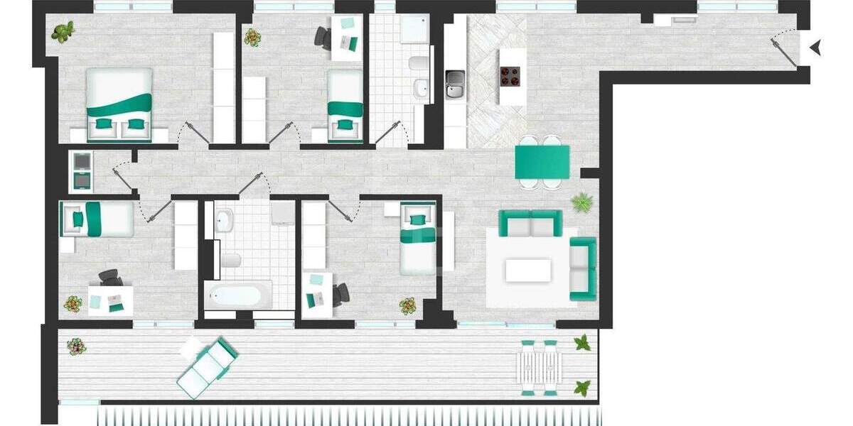 Etagenwohnung Köln Ehrenfeld - 5 Zimmer, 133 m&sup2;, 1.049.000&euro; | Angebot:24042427