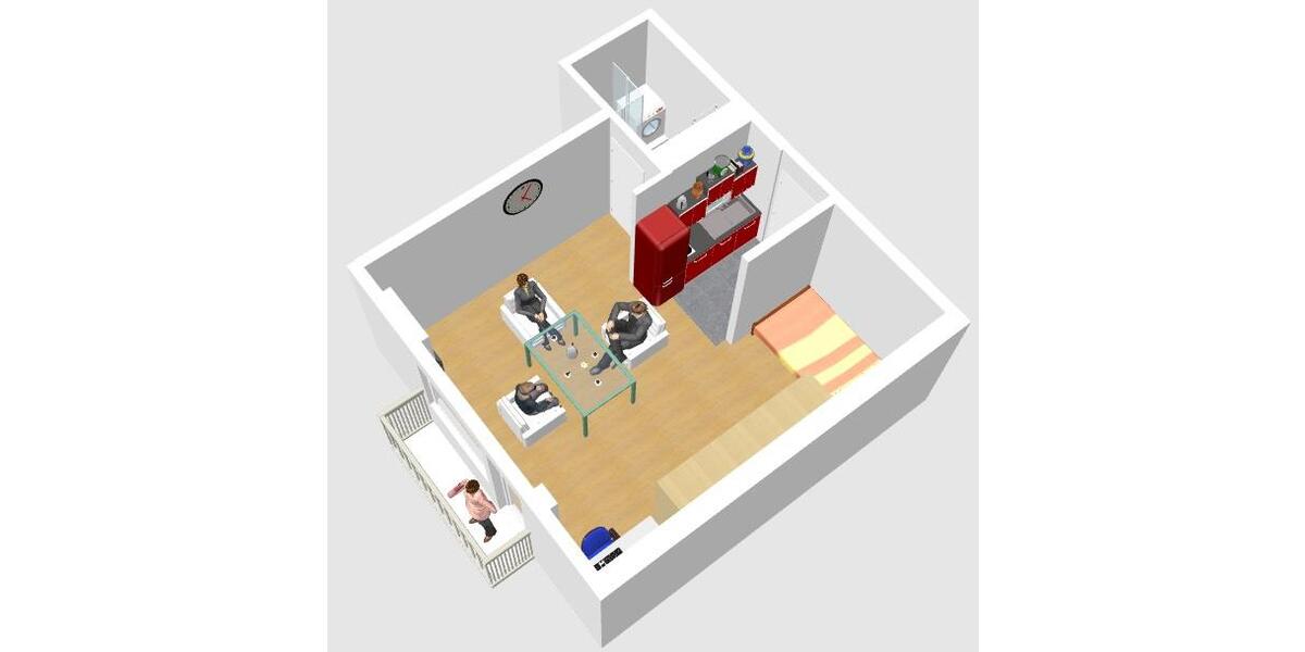 Etagenwohnung Neuss Reuschenberg - 1 Zimmer, 30 m&sup2;, 475&euro; | Angebot:24781967