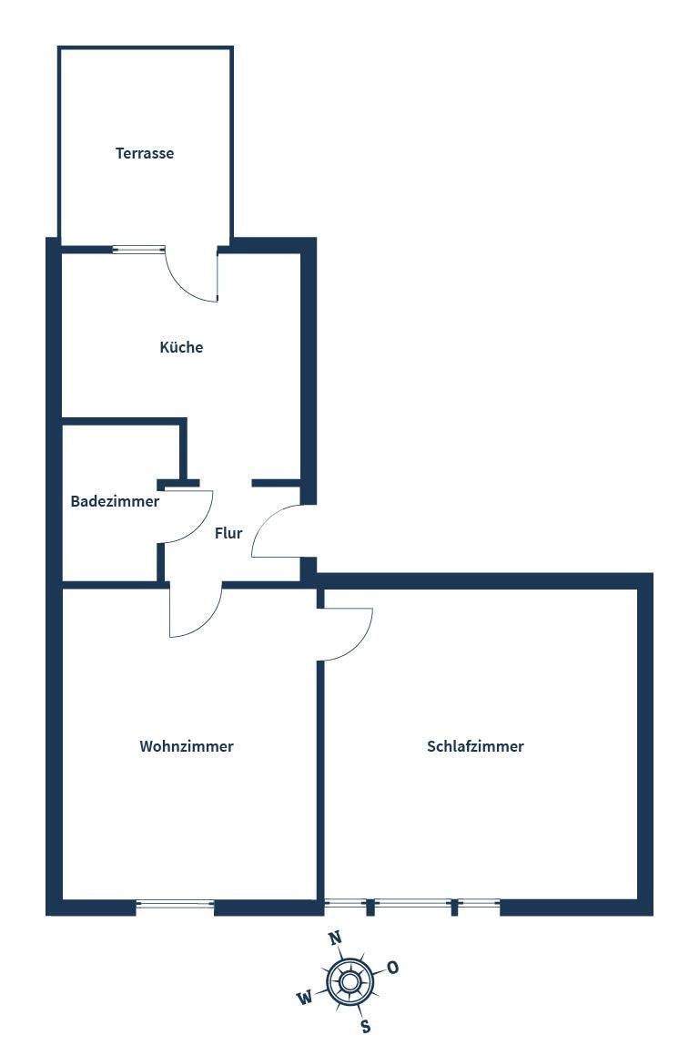 Vollständig modernisierte Altbauwohnung mit Terrasse in bester Lage von Düsseldorf-Eller 2 zimmer
