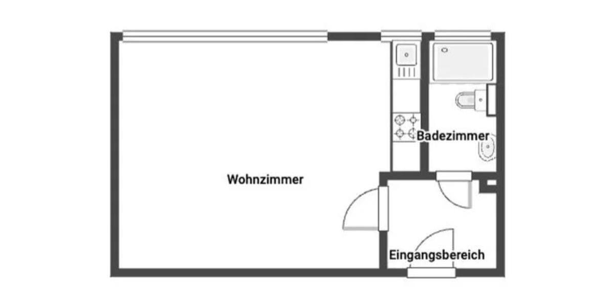 Hochparterre Langenfeld (Rheinland) - 1 Zimmer, 25 m&sup2;, 99.900&euro; | Angebot:27285783