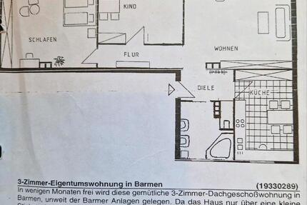 Wohnung Wuppertal Gemarkung Barmen - 3 Zimmer, 77 m&sup2;, 125.000&euro; | Angebot:26580656