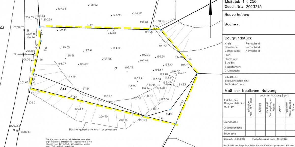 Grundstück Remscheid Nord - 199.000&euro; | Angebot:19347556