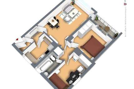 Wohnung Remscheid Klausen - 3 Zimmer, 66 m&sup2;, 389&euro; | Angebot:24974164