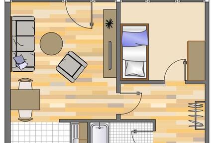 2-Zimmer-Wohnung in Ratingen West zimmer