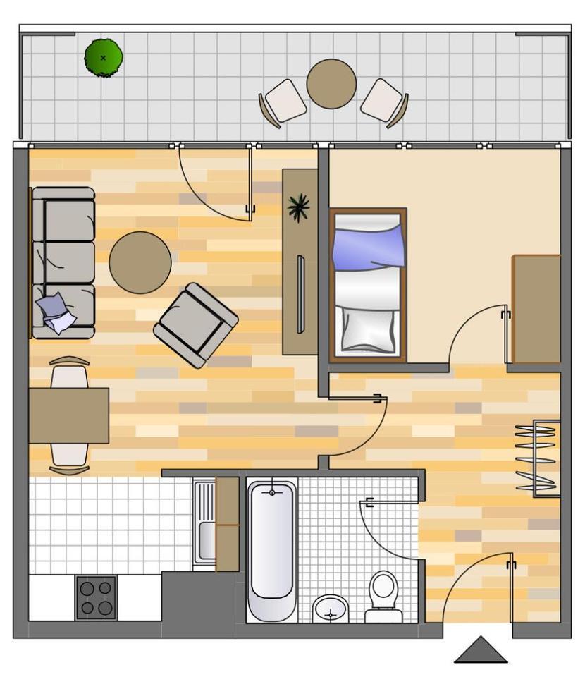 2-Zimmer-Wohnung in Ratingen West zimmer