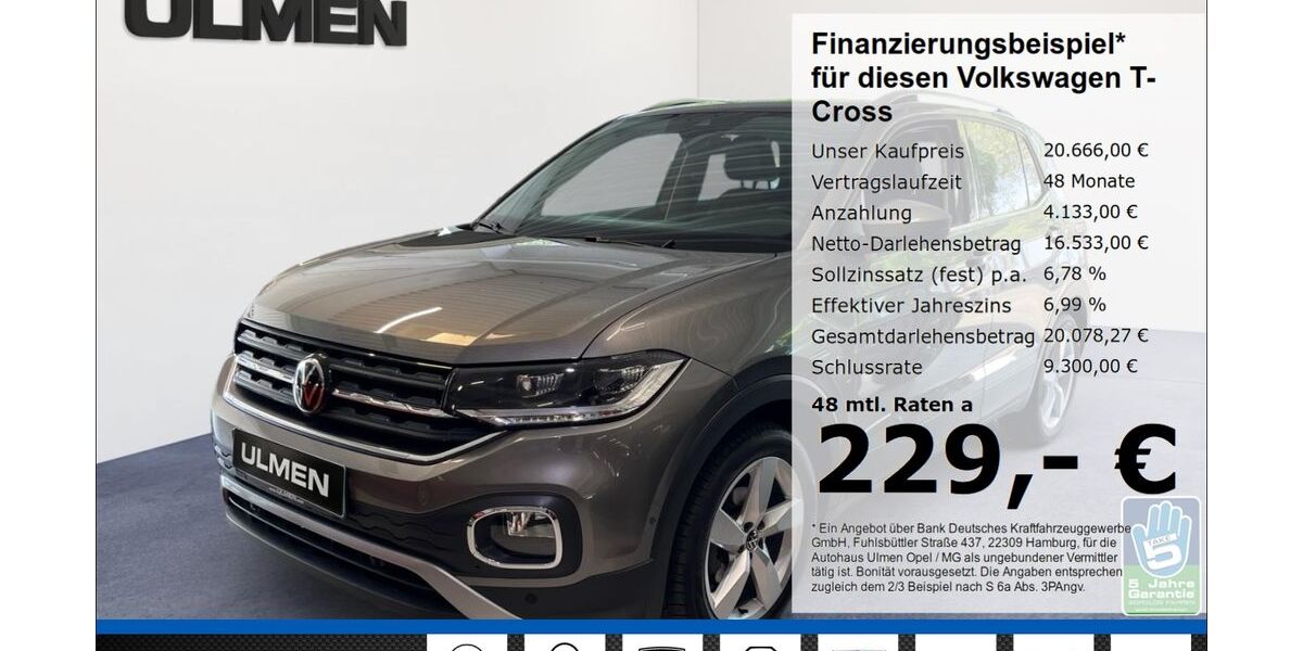 VW T-Cross 11.305 km 20.666 &euro; Düsseldorf 40231