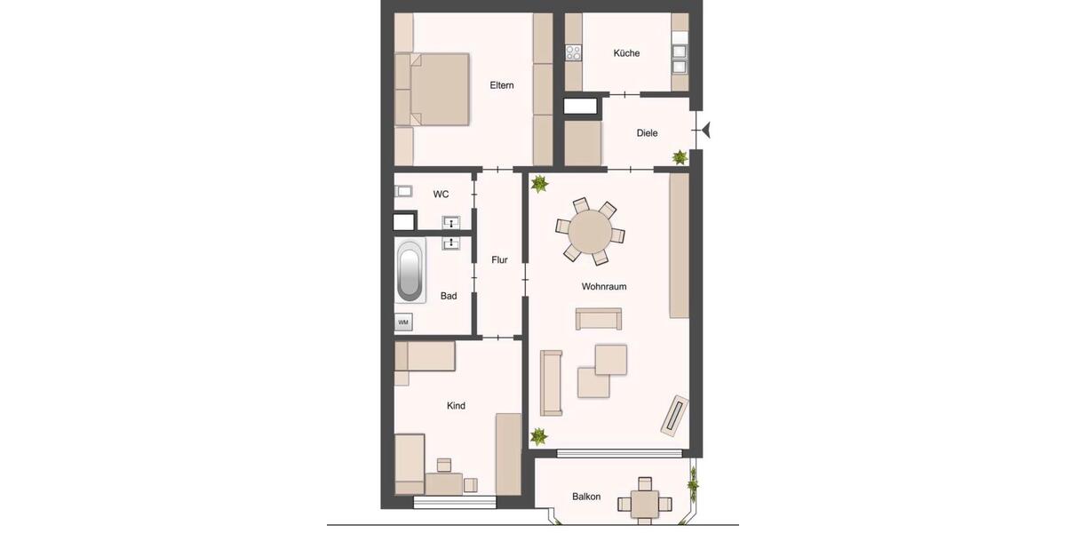 Terrassenwohnung Neuss Gnadental - 3 Zimmer, 86 m&sup2;, 420.800&euro; | Angebot:24870496