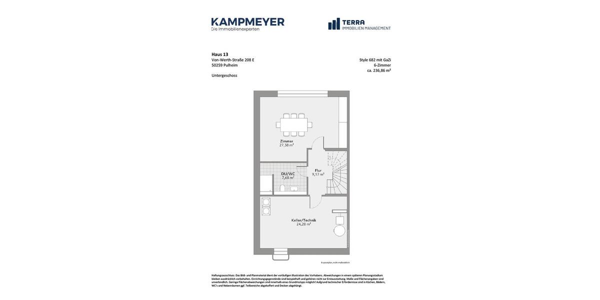 Doppelhaushälfte Pulheim - 6 Zimmer, 237 m&sup2;, 3.080&euro; | Angebot:26476058