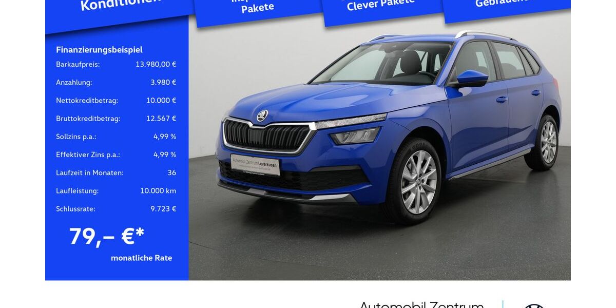 Skoda Kamiq 62.549 km 13.380 € Leverkusen 51379