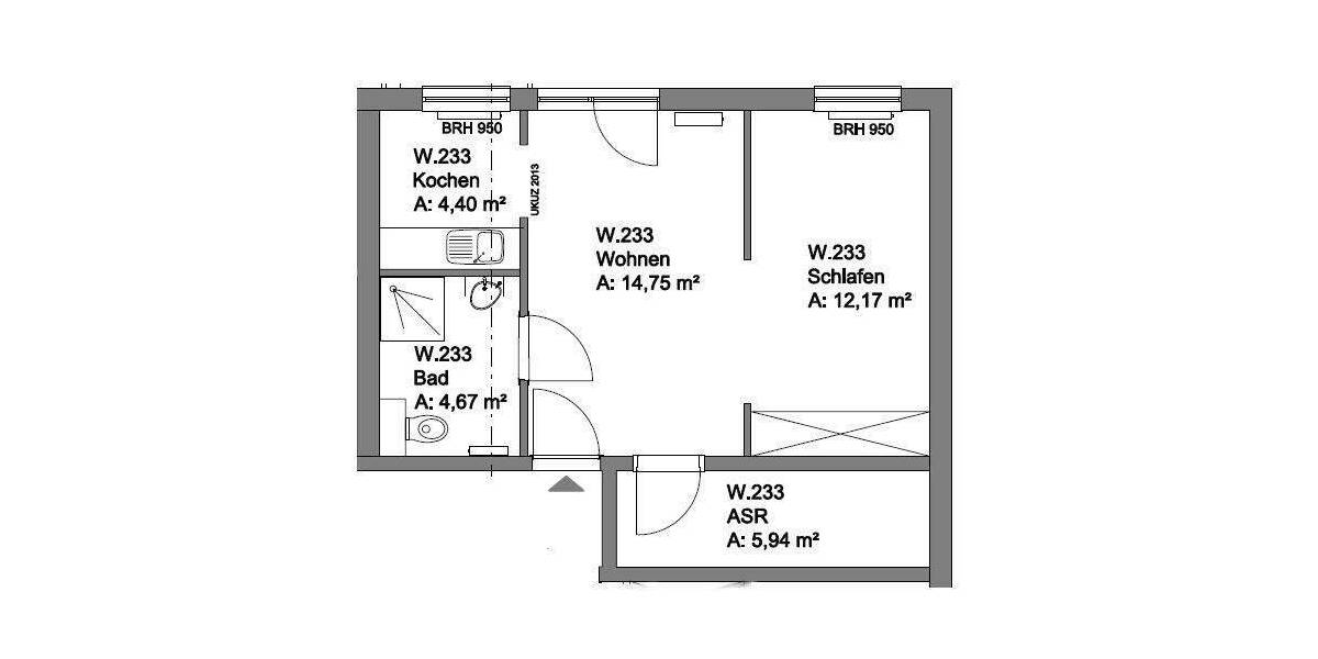 Etagenwohnung Köln Ehrenfeld - 2 Zimmer, 42 m&sup2;, 810&euro; | Angebot:24821310