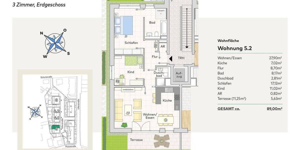 Etagenwohnung Leichlingen (Rheinland) Leichlingen - 3 Zimmer, 89 m&sup2;, 1.335&euro; | Angebot:26658384