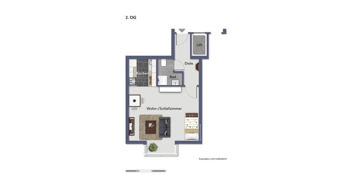 Etagenwohnung Düsseldorf Stadtbezirk 3 - 1 Zimmer, 32 m&sup2;, 220.000&euro; | Angebot:26004963