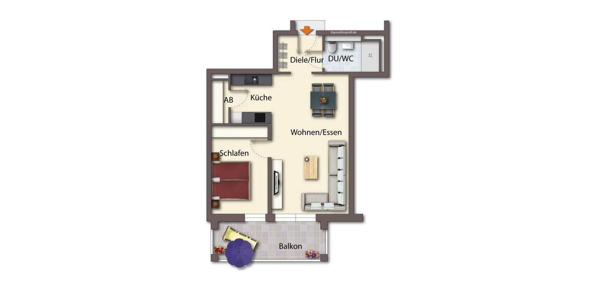 Etagenwohnung Langenfeld Immigrath - 2 Zimmer, 63 m&sup2;, 840&euro; | Angebot:24827094